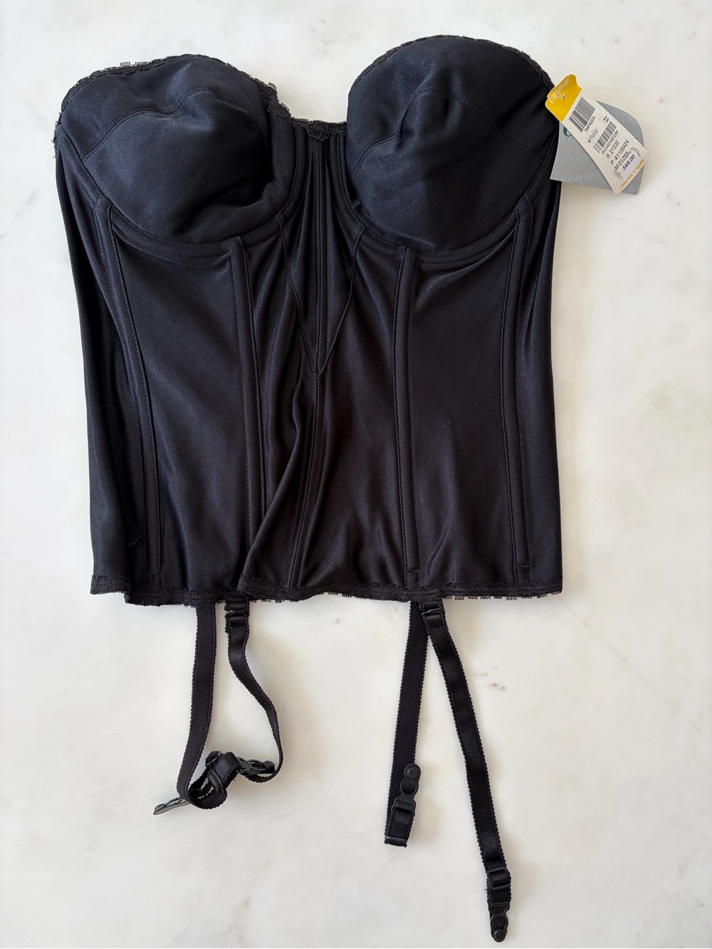 Black Longline Bustier Corset Top
